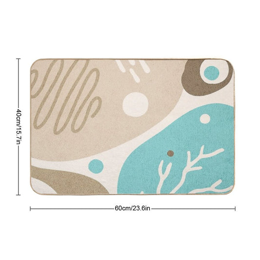 Irregular Shapes with Earth Tones - Bath Mat