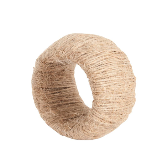 Jute Design Napkin Rings, Set of 4