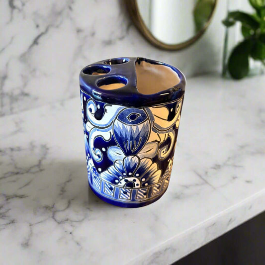 Hand-Painted Talavera Toothbrush Holder