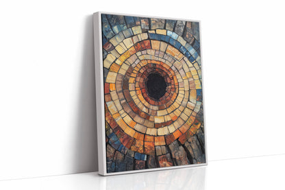 Rustic Petrified Wood Spiral Wall Art