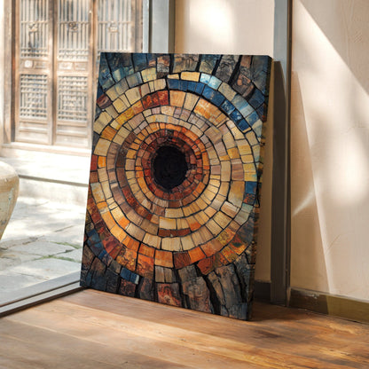 Rustic Petrified Wood Spiral Wall Art