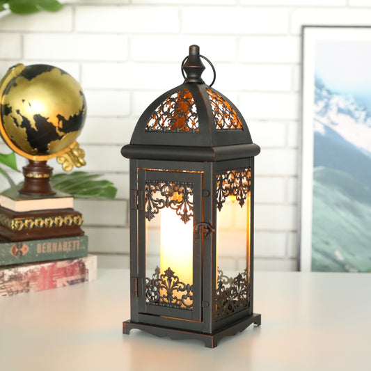 Decorative Candle Lantern Black