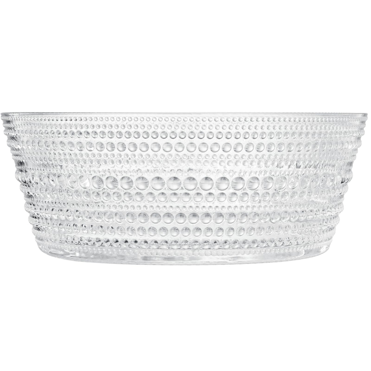 Khen Hobnail Glass Bowl Clear Vintage Style Textured Borosilicate - 10 Inch