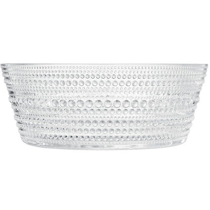 Khen Hobnail Glass Bowl Clear Vintage Style Textured Borosilicate - 10 Inch
