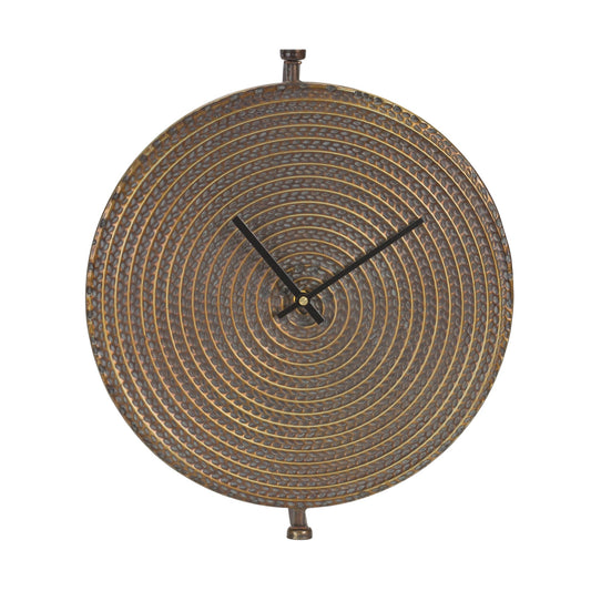 Bronze Metal Wall Clock 15"D