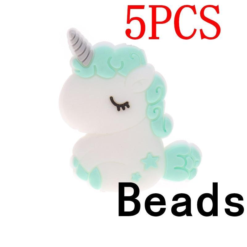 Silicone Unicorn Teether Beads