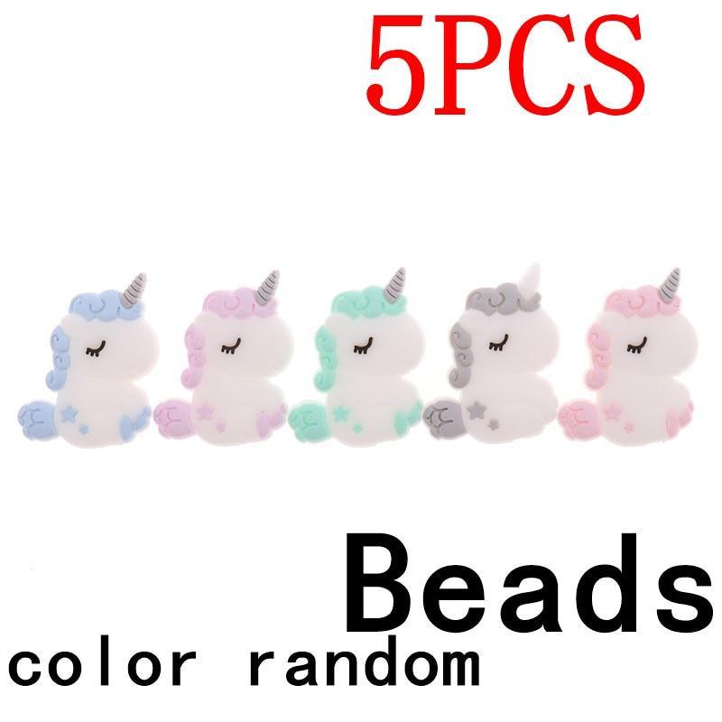 Silicone Unicorn Teether Beads