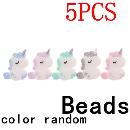 Silicone Unicorn Teether Beads