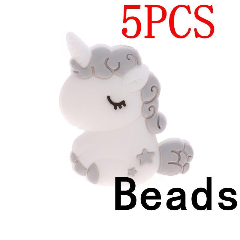 Silicone Unicorn Teether Beads