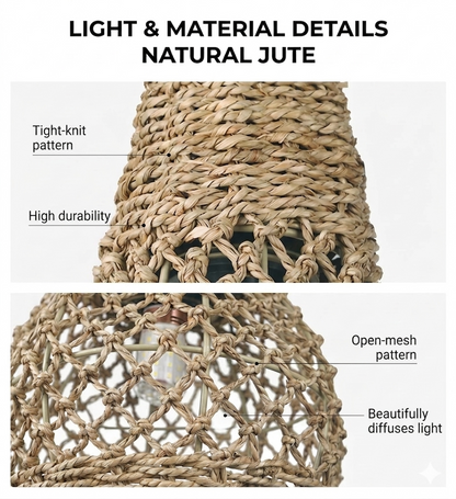 Set 3 Coastal Trio Jute Pendant Lights