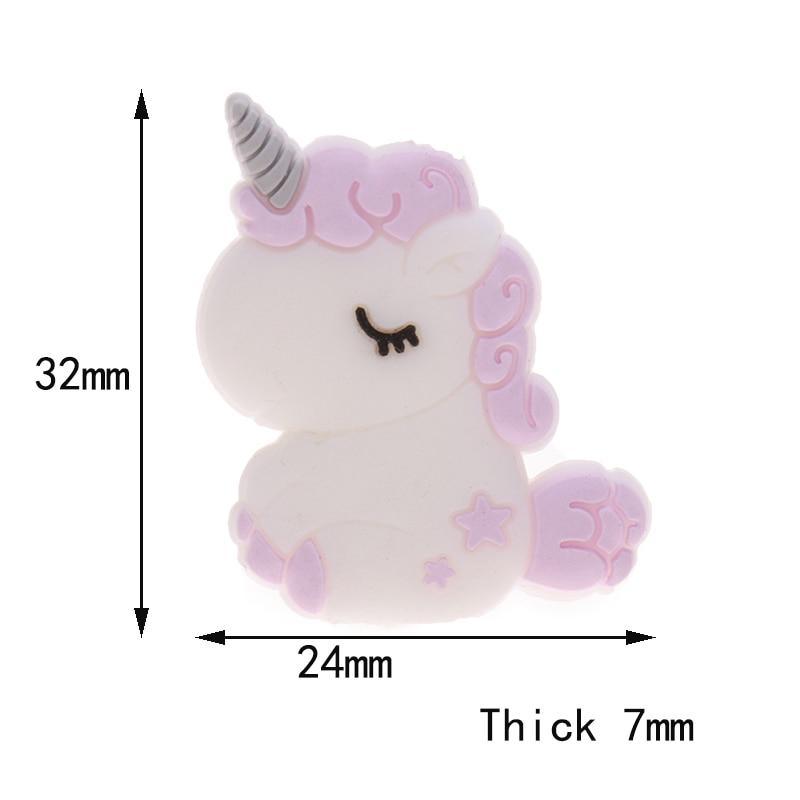Silicone Unicorn Teether Beads