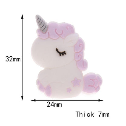 Silicone Unicorn Teether Beads