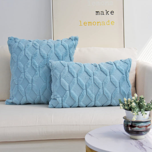2 Piece Throw Pillow Covers With Inserts