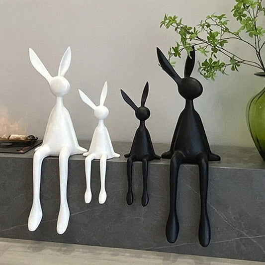 Abstract Resin Rabbit Statue
