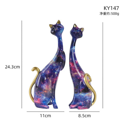 Abstract Resin Cat Decoration