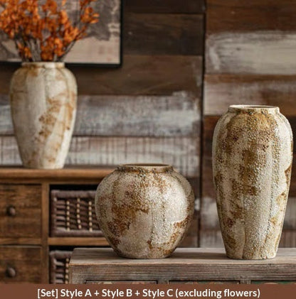 Chinese Wabi-Sabi Style Ceramic Vase