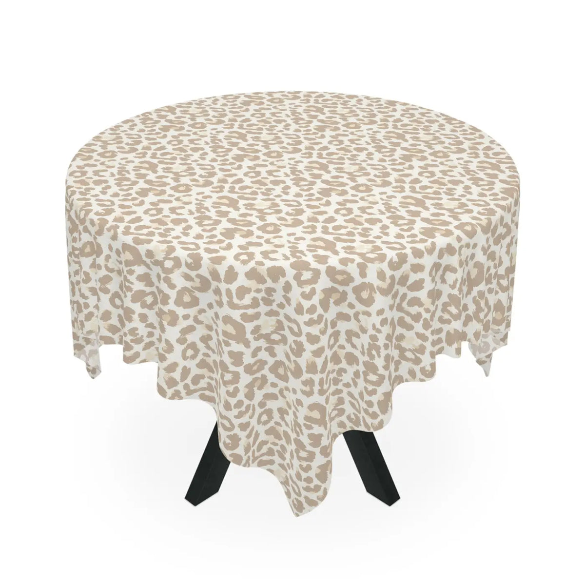 DipaliZ Leopard Print Tablecloth Beige Neutral Animal Print