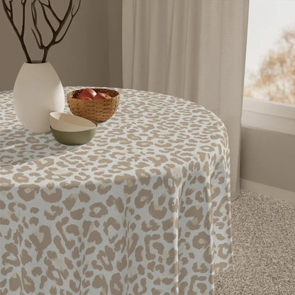 DipaliZ Leopard Print Tablecloth Beige Neutral Animal Print