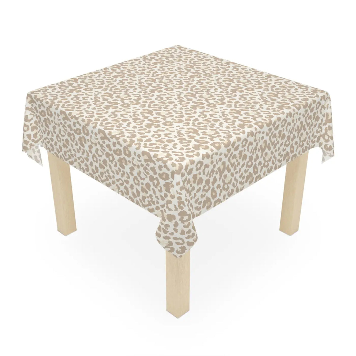 DipaliZ Leopard Print Tablecloth Beige Neutral Animal Print