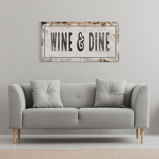 Wine And Dine Wall Sign
