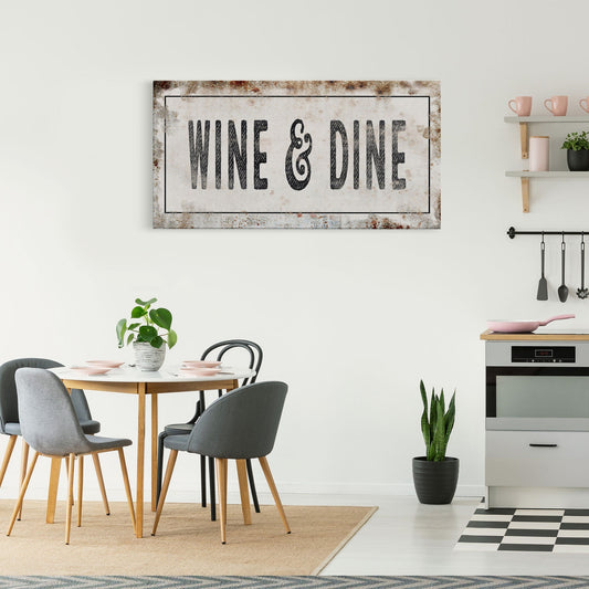 Wine And Dine Wall Sign