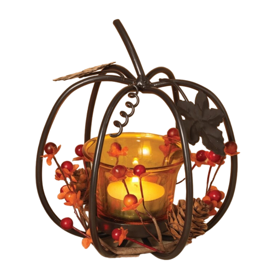 Metal Pumpkin Candle Holder