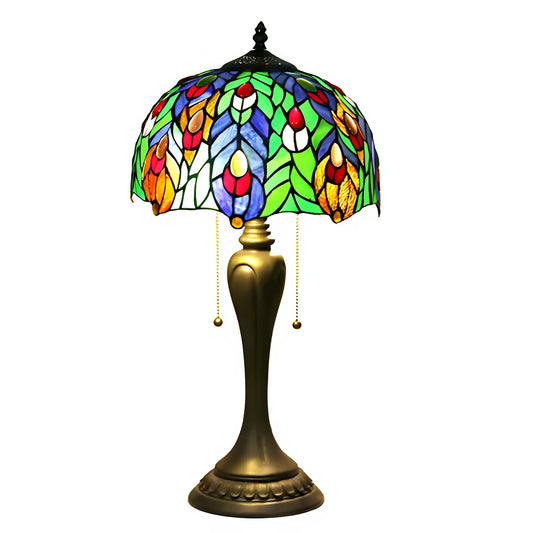 Peacock Tiffany-Style Lamp