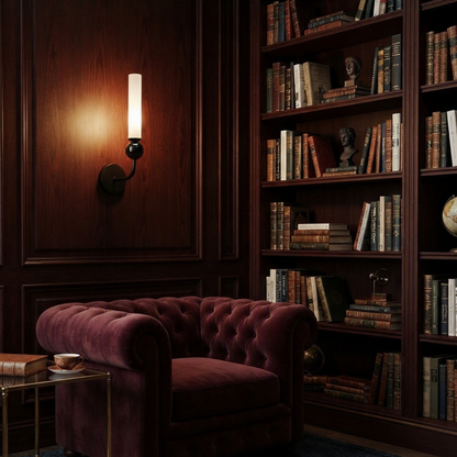 Modern Solid Copper & Acrylic Cylinder Wall Sconce